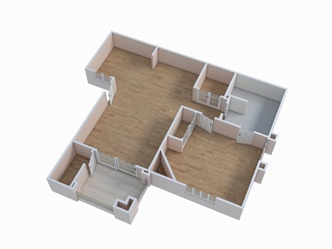 Floor plan for 1 bed, 1 bath, 758 sqft